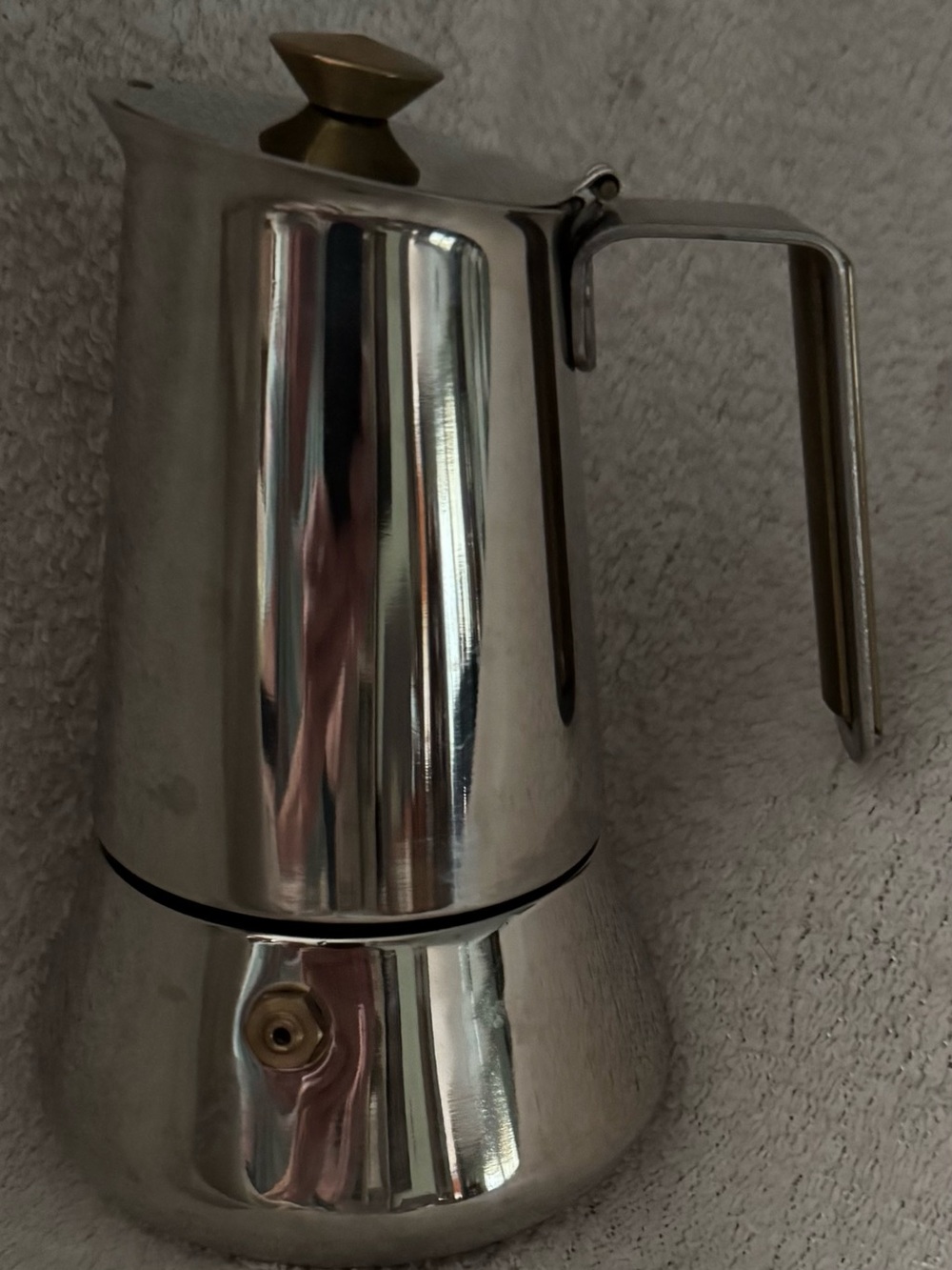 Vintage Guido Bergna “Siesta Oro” Stovetop Mika Pot. Never Used